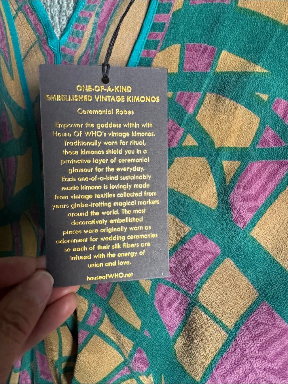 NWT House of Who Kimono Caftan - Picture 5 of 12